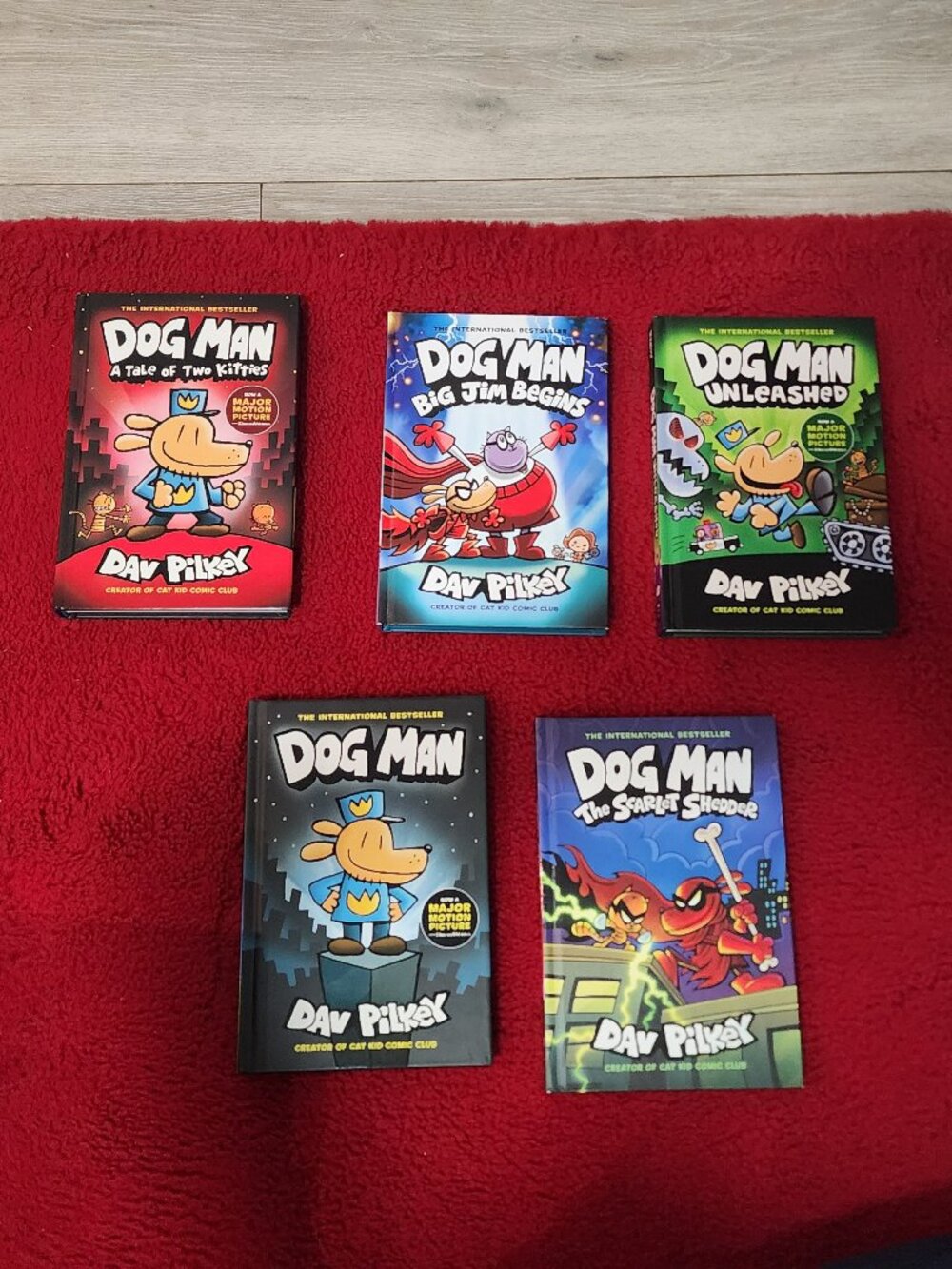 Dog Man by Dav Pilkey Hardcover Book Bundle – 5 Books